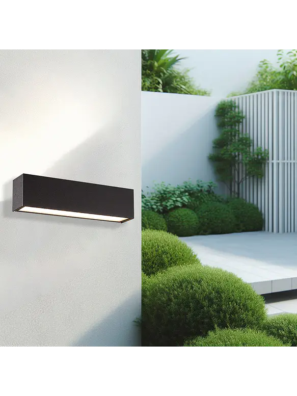 Aplique LED Exterior ROBLAN IZAR 22W Luz Cálida 3000K IP65 Negro 5