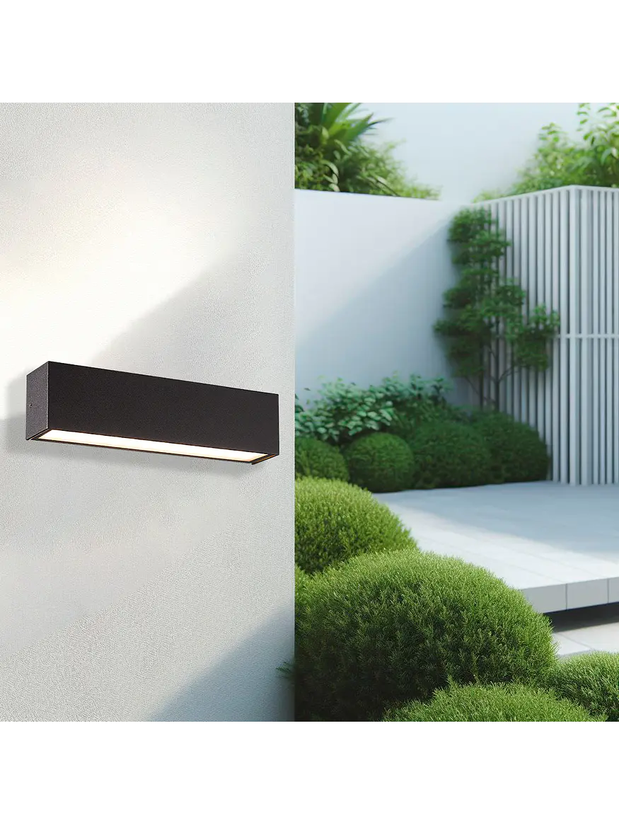 Aplique LED Exterior ROBLAN IZAR 22W Luz Cálida 3000K IP65 Negro 5