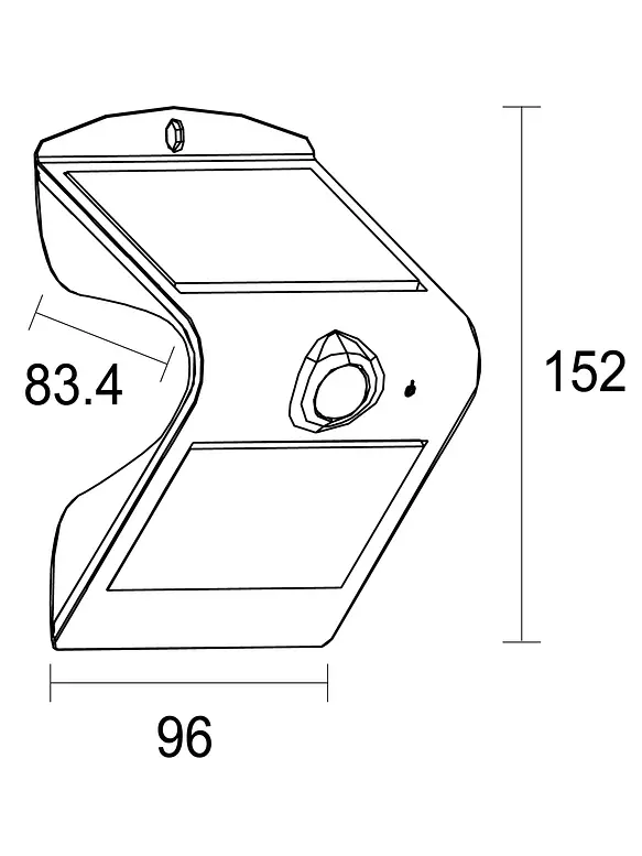 Aplique Solar LED ROBLAN LEDSOL 1.5W Sensor Movimiento IP65 Exterior 5