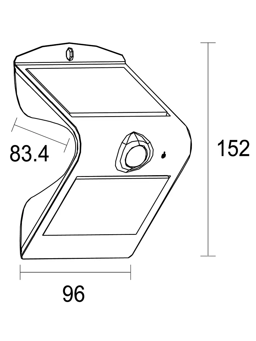 Aplique Solar LED ROBLAN LEDSOL 1.5W Sensor Movimiento IP65 Exterior 5