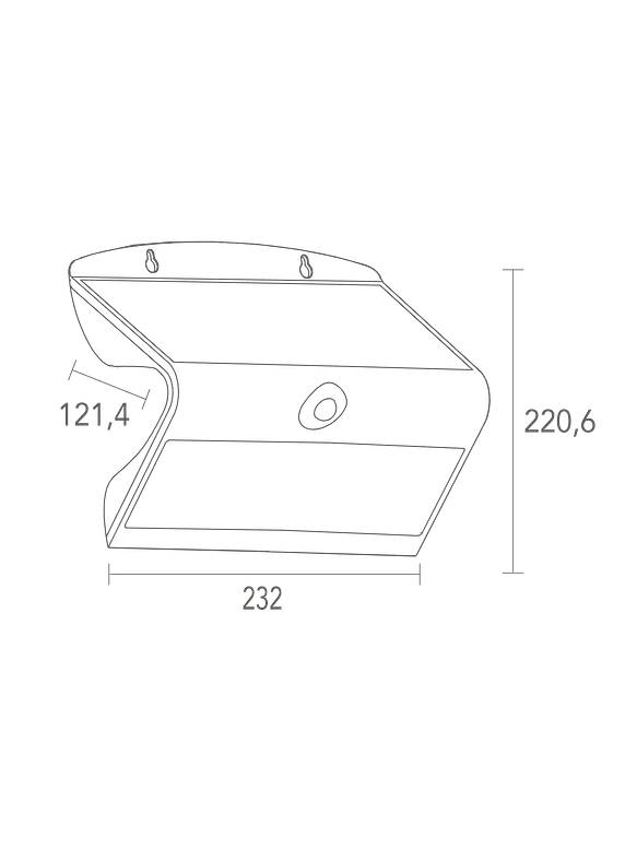 Aplique Solar LED ROBLAN LEDSOL V2 8W Sensor Movimiento IP65 Exterior 3