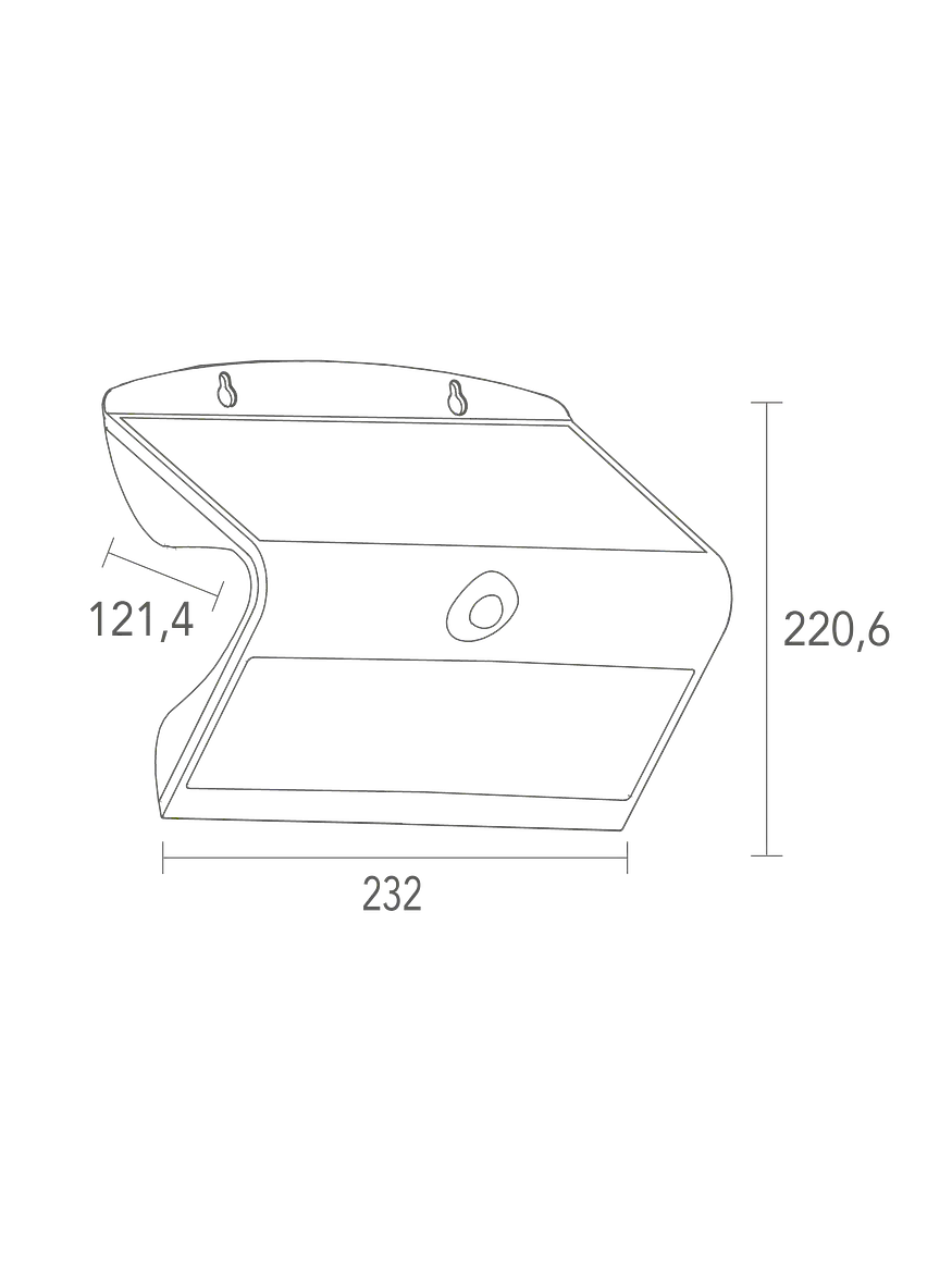 Aplique Solar LED ROBLAN LEDSOL V2 8W Sensor Movimiento IP65 Exterior 3