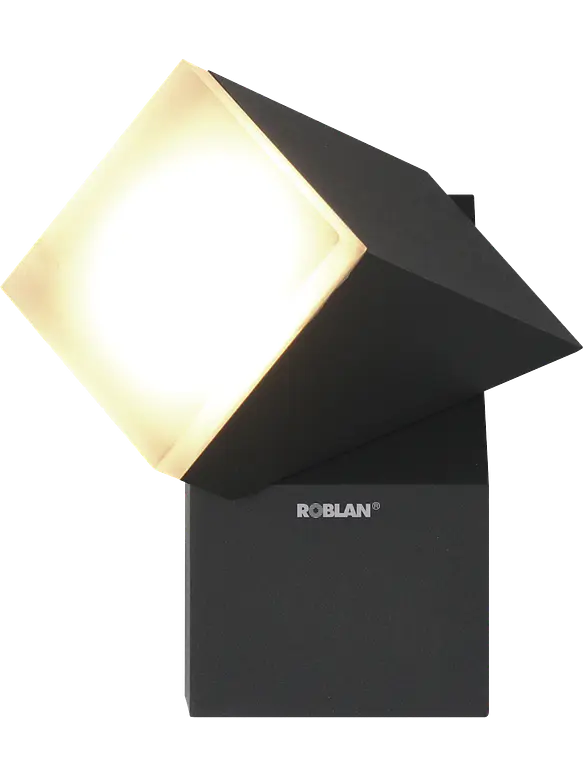 Aplique LED Exterior ROBLAN Z NU 1 Foco 8W Luz Cálida 3000K IP54 Gris 1