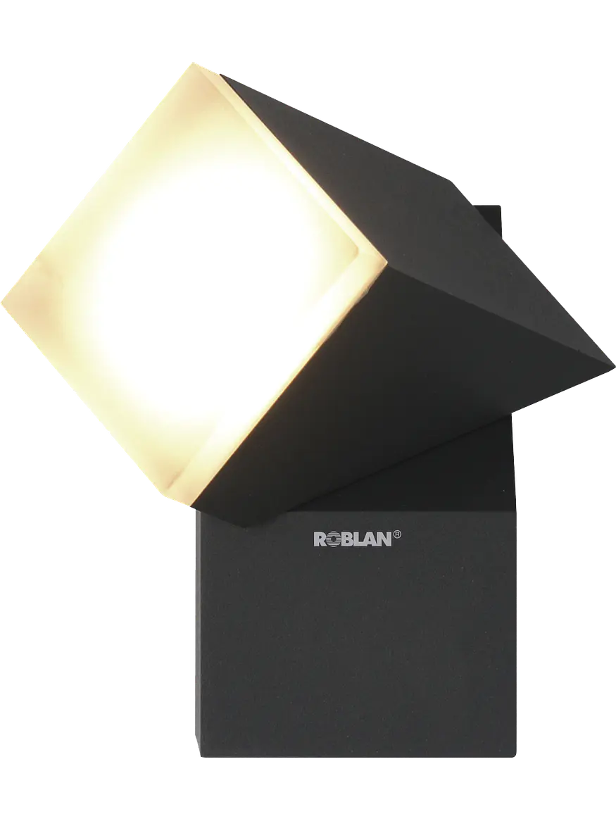 Aplique LED Exterior ROBLAN Z NU 1 Foco 8W Luz Cálida 3000K IP54 Gris 1