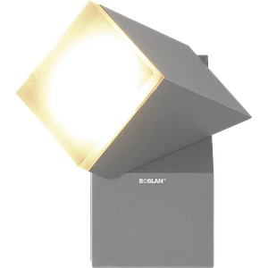 Aplique LED Exterior ROBLAN Z NU 1 Foco 8W Luz Cálida 3000K IP54 Plata