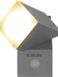 Aplique LED Exterior ROBLAN Z NU 1 Foco 8W Sensor PIR IP54 Luz Cálida Plata - Miniatura 1