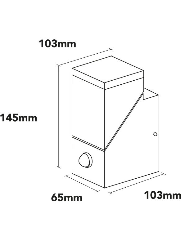 Aplique LED Exterior ROBLAN Z NU 1 Foco 8W Sensor PIR IP54 Luz Cálida Plata 3