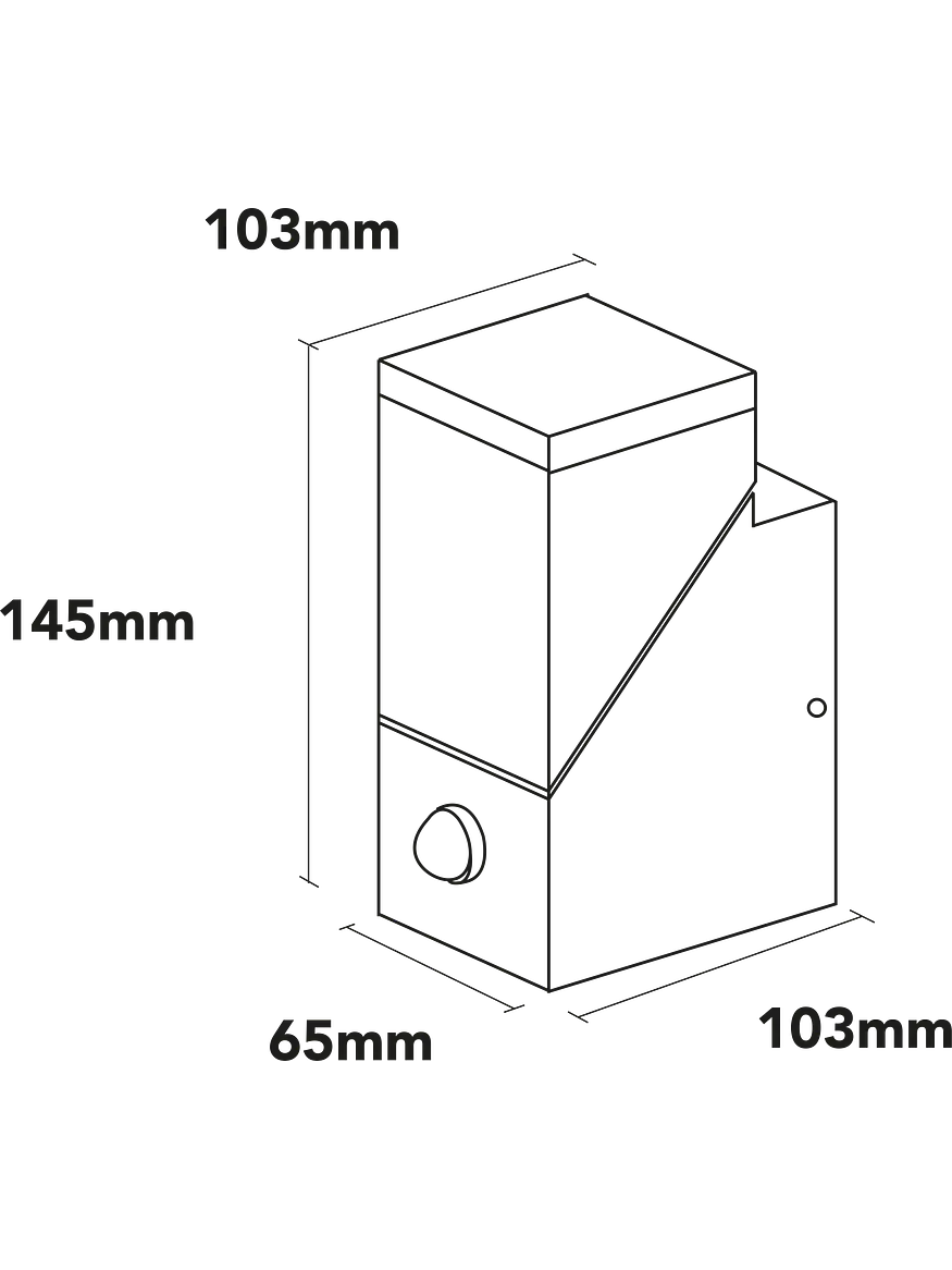 Aplique LED Exterior ROBLAN Z NU 1 Foco 8W Sensor PIR IP54 Luz Cálida Plata 3