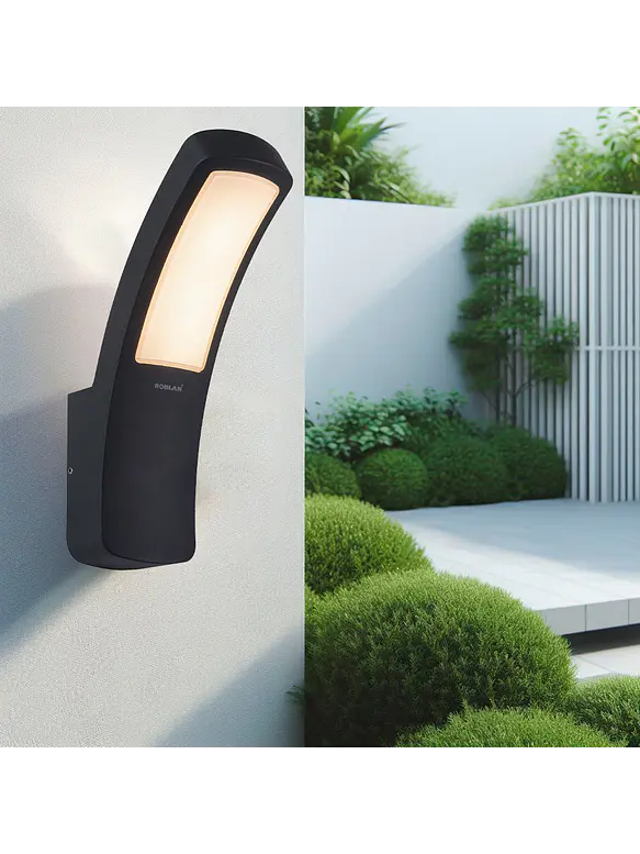 Aplique LED Exterior ROBLAN Z MIR 12.5W Luz Cálida 3000K IP54 Gris 3