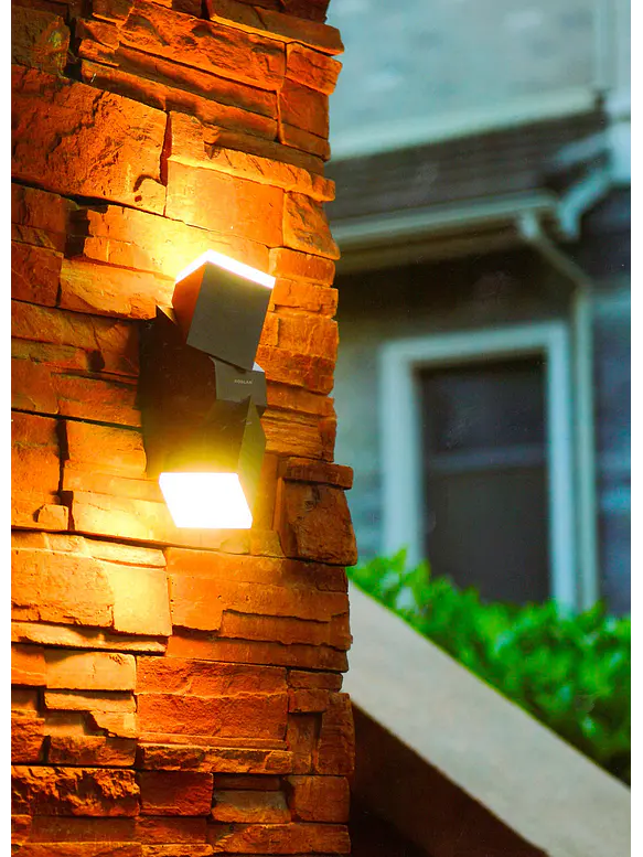 Aplique LED Exterior ROBLAN Z NU 2 Focos 12.5W Luz Cálida 3000K IP54 Gris 2