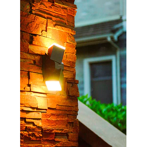 Aplique LED Exterior ROBLAN Z NU 2 Focos 12.5W Luz Cálida 3000K IP54 Plata