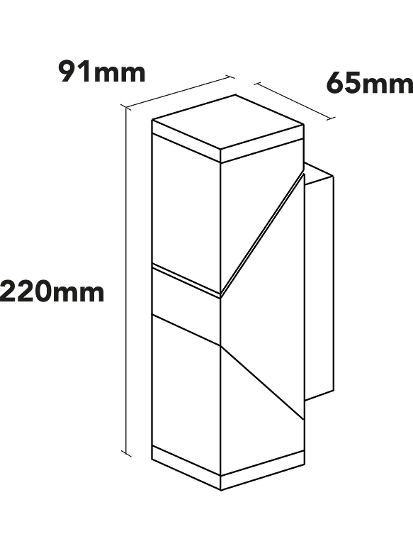 Aplique LED Exterior ROBLAN Z NU 2 Focos 12.5W Luz Cálida 3000K IP54 Plata 7