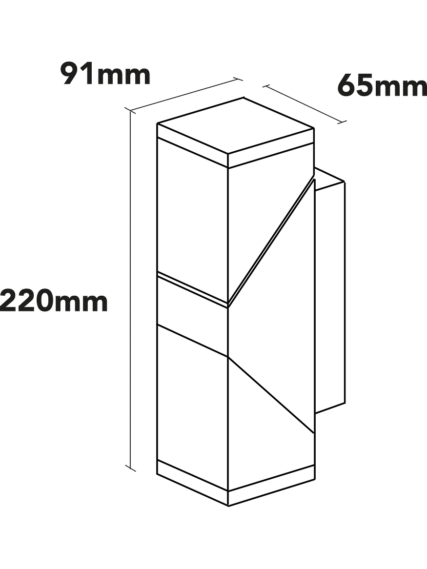 Aplique LED Exterior ROBLAN Z NU 2 Focos 12.5W Luz Cálida 3000K IP54 Plata 7