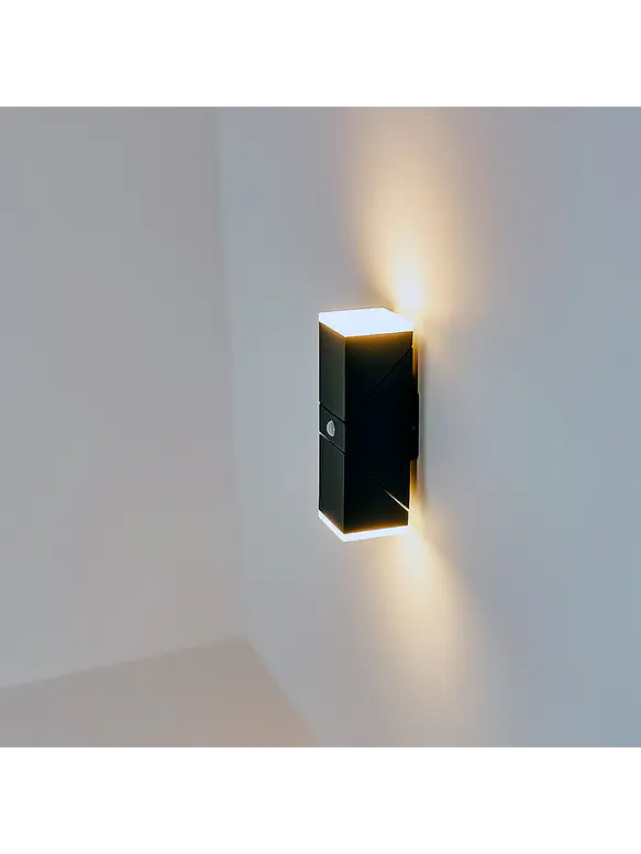 Aplique LED Exterior ROBLAN Z NU 2 Focos Sensor PIR 12.5W Luz Cálida IP54 Plata 3