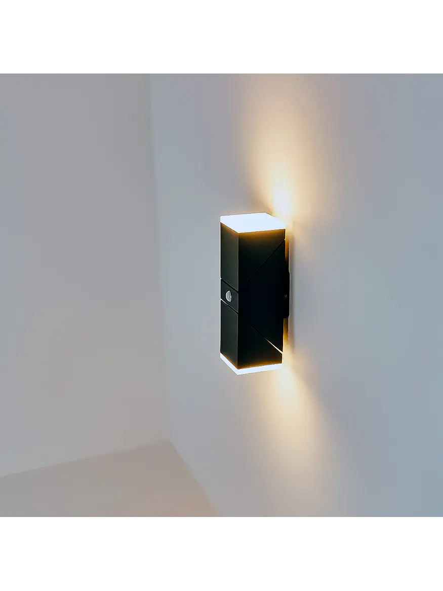 Aplique LED Exterior ROBLAN Z NU 2 Focos Sensor PIR 12.5W Luz Cálida IP54 Plata 3