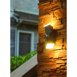 Aplique LED Exterior ROBLAN Z NU 2 Focos Sensor PIR 12.5W Luz Cálida IP54 Plata