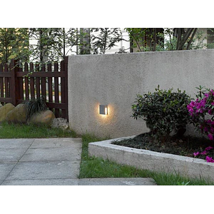 Aplique LED Exterior ROBLAN Z DELTA 4.8W Luz Cálida 3000K IP54 Gris