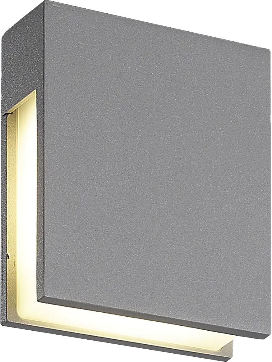 Aplique LED Exterior ROBLAN Z DELTA 4.8W Luz Cálida 3000K IP54 Plata 1