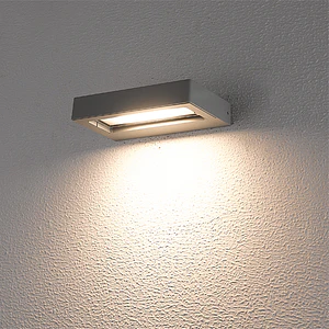 Aplique LED Exterior ROBLAN Z EPIS 11W Luz Cálida 3000K IP54 Plata