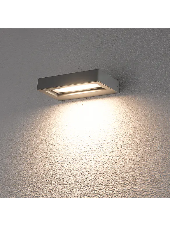 Aplique LED Exterior ROBLAN Z EPIS 11W Luz Cálida 3000K IP54 Plata 2