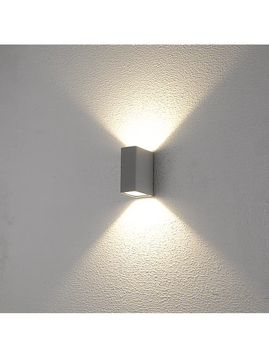 Aplique LED Exterior ROBLAN Z GACR S 13W Luz Cálida 3000K IP54 Plata 2