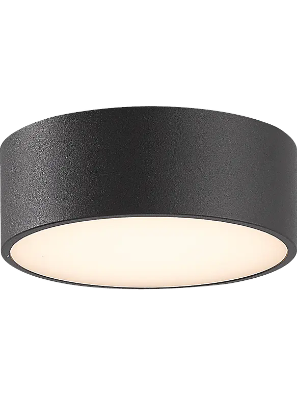 Plafón LED Exterior Redondo 6W Luz Cálida IP54 Gris Oscuro ROBLAN IZAR R 1