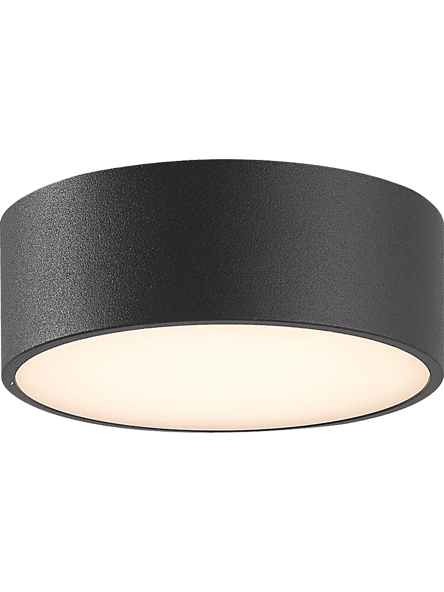 Plafón LED Exterior Redondo 6W Luz Cálida IP54 Gris Oscuro ROBLAN IZAR R 1