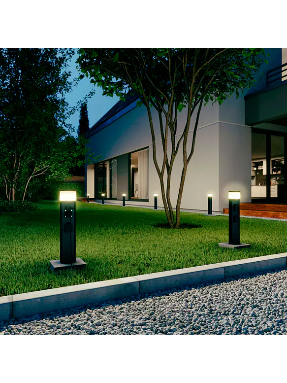 Bollard LED 3W 3000K IP54  c/2 Enchufes 7