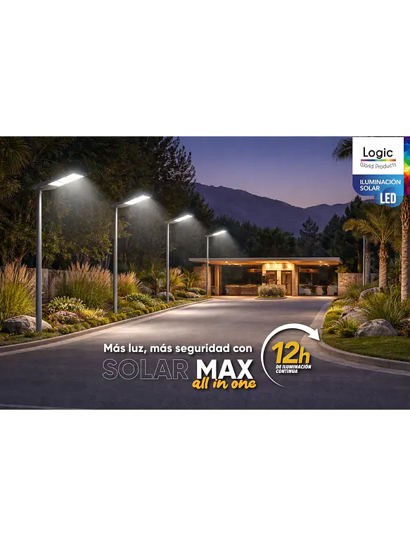 Luminaria Solar LED 800W Solar Max All In One 5000Lm Sensor Movimiento IP65 5