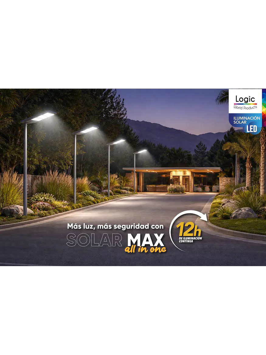 Luminaria Solar LED 800W Solar Max All In One 5000Lm Sensor Movimiento IP65 5