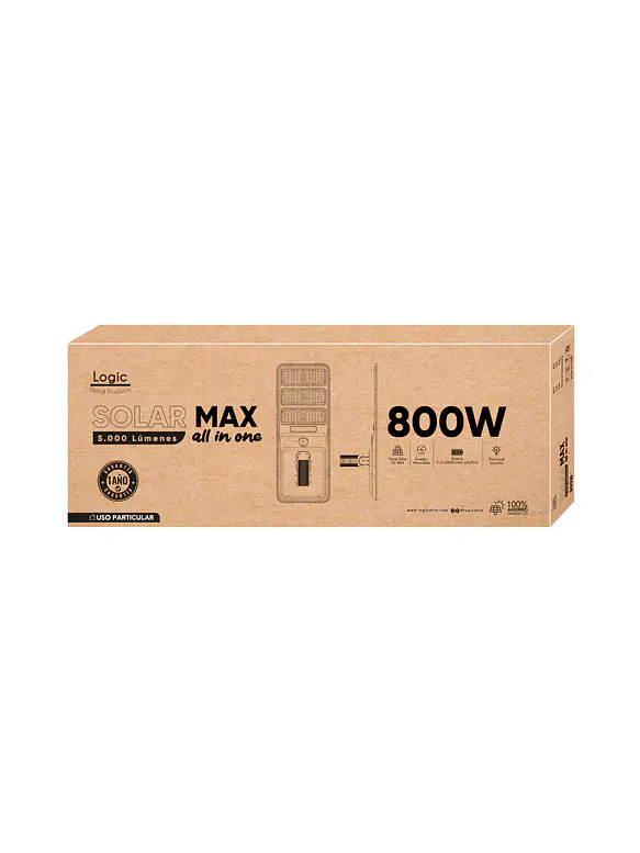 Luminaria Solar LED 800W Solar Max All In One 5000Lm Sensor Movimiento IP65 7