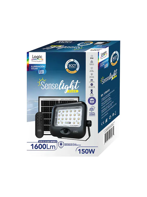 Proyector Solar LED 150W SenseLight Plus 3CCT Sensor Movimiento Control Remoto IP65 3