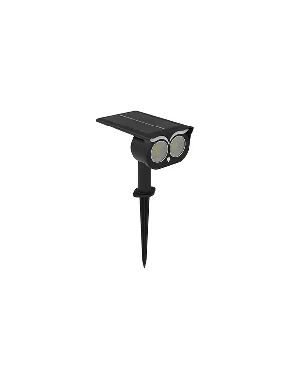 Estaca Solar LED Búho Luz Cálida 3000K IP65 Decorativa Jardín 1