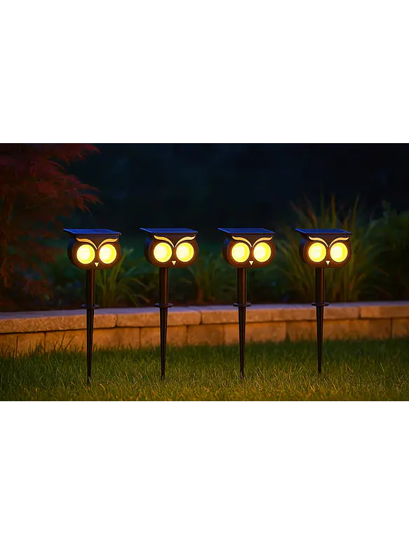 Estaca Solar LED Búho Luz Cálida 3000K IP65 Decorativa Jardín 6