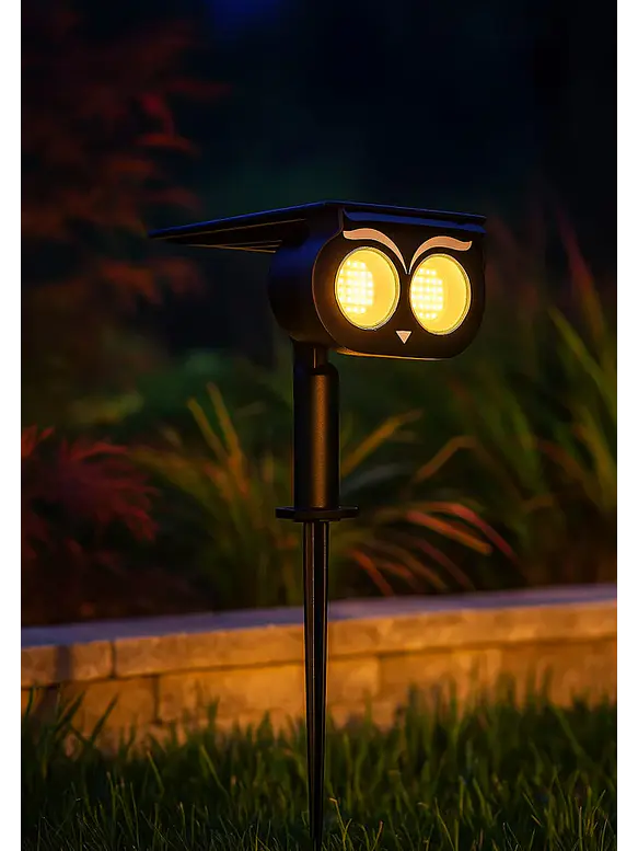 Estaca Solar LED Búho Luz Cálida 3000K IP65 Decorativa Jardín 7