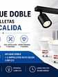 KIT Aplique Doble Muro Negro ROBLAN + 2 Ampolletas GU10 3,5W Luz Cálida - Miniatura 1