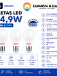 KIT 4 Ampolletas LED E27 5W 4000K Luz Neutra 470Lm ROBLAN Luz Neutra - Miniatura 1