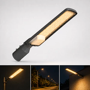 Luminaria Pública LED 100W 2700K DS1 7% IP65 Gris Oscuro