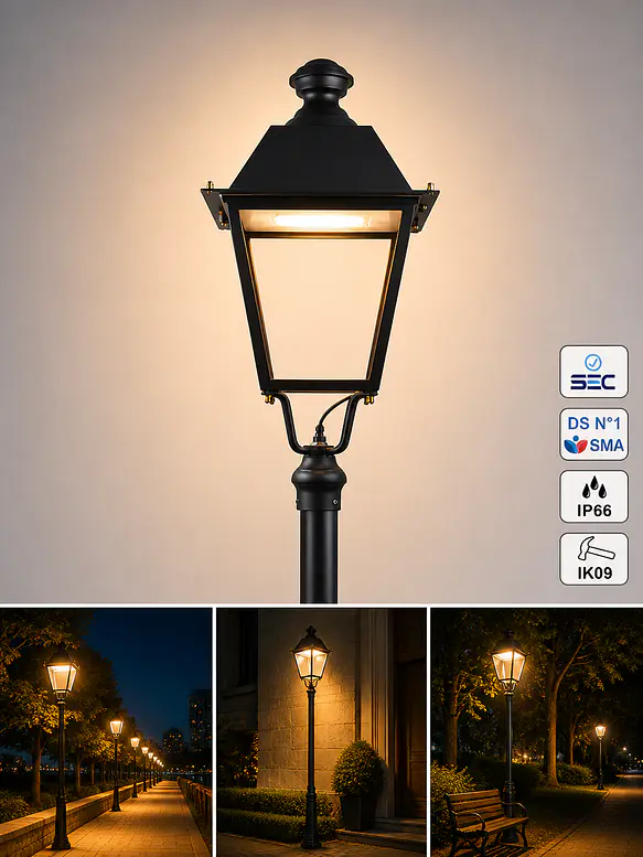 Farol LED Ornamental QUILLAY 60W DS1 IP66 IK09 2200K/2700K ( A PEDIDO) 1