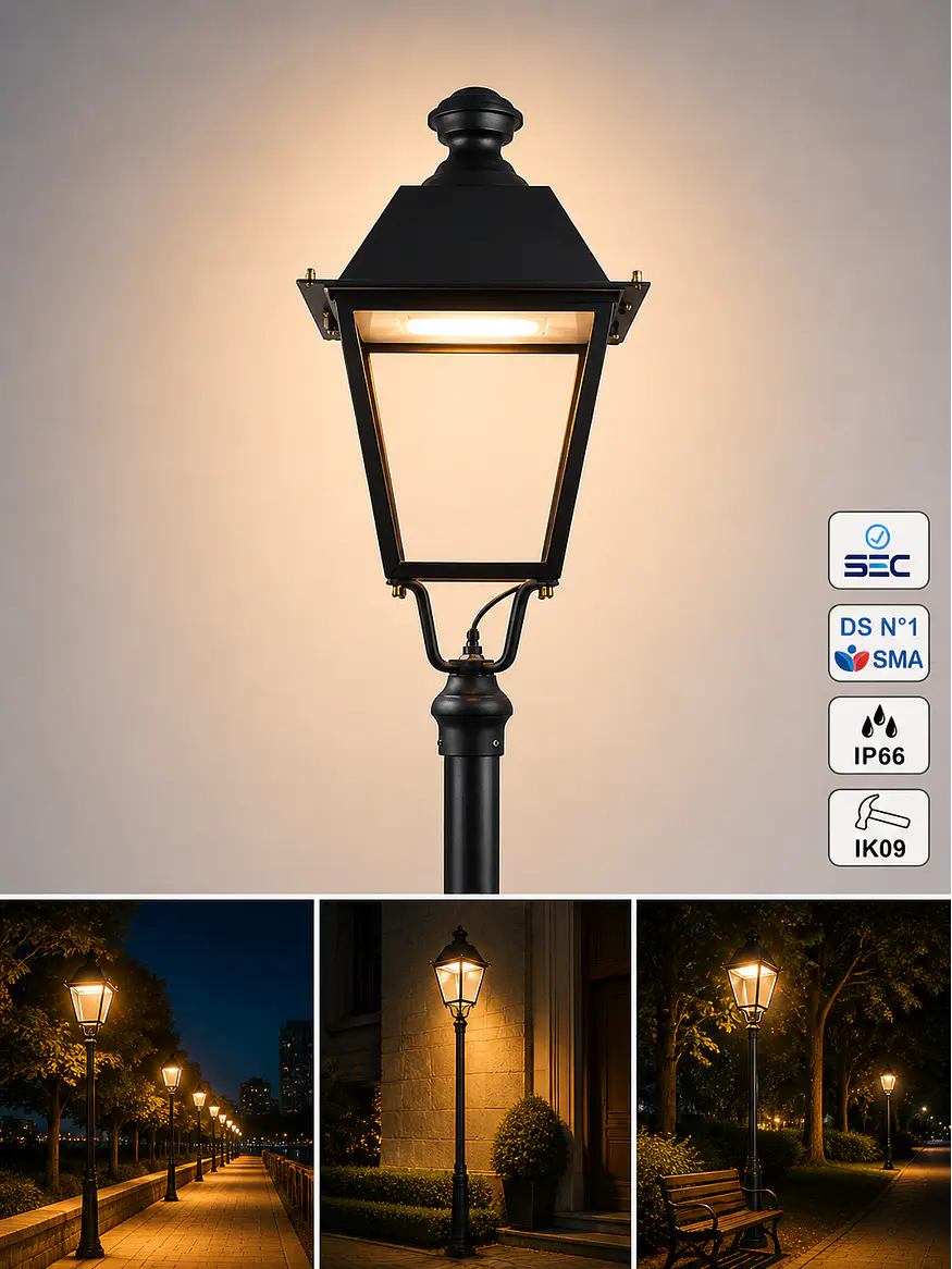 Farol LED Ornamental QUILLAY 60W DS1 IP66 IK09 2200K/2700K ( A PEDIDO) 1