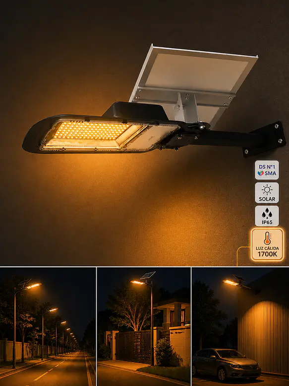 Luminaria Solar LED Austral 600W DS1 1700K IP65 IK10 Panel Externo 1