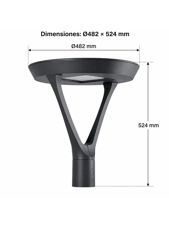 Luminaria Pagoda LED 60W 2700K DS1 IP66 3