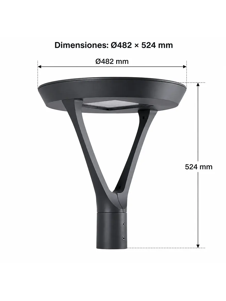Luminaria Pagoda LED 60W 2700K DS1 IP66 3