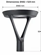 Luminaria Pagoda LED 60W 2700K DS1 IP66 - Miniatura 3