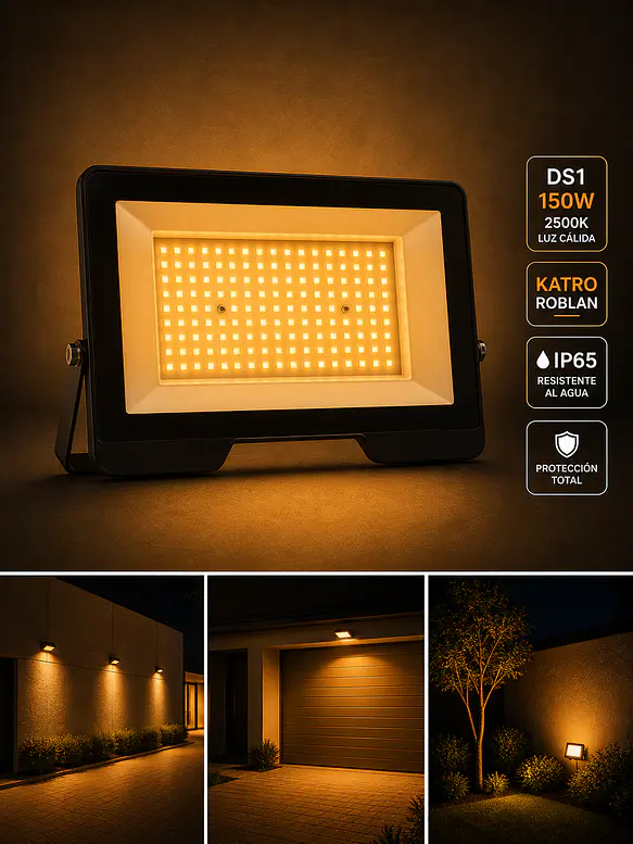 Proyector LED 150W 2500K DS1 ROBLAN KATRO IP65 IK08 1