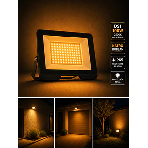 Proyector LED 100W 2500K DS1 ROBLAN KATRO IP65 IK08