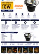 Foco Embutido Piso LED COB 10W 3000K IP67 - Miniatura 2