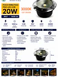 Foco Embutido Piso LED COB 20W Luz Cálida 3000K IP67 - Miniatura 2