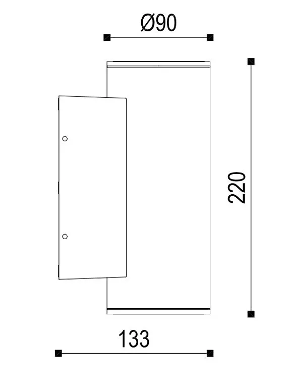 Aplique LED Exterior Bifocal 24.7W Luz Cálida IP65 Gris Oscuro ROBLAN GACR 5