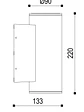 Aplique LED Exterior Bifocal 24.7W Luz Cálida IP65 Gris Oscuro ROBLAN GACR - Miniatura 5